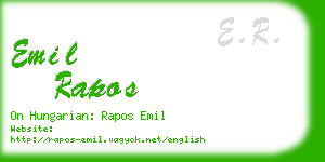 emil rapos business card